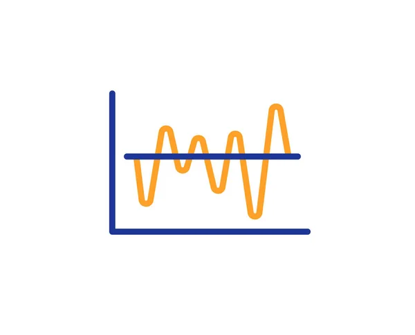 Investeringen Pictogram Voor Lijn Van Grafiek Economische Grafiek Teken — Stockvector