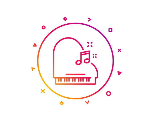 Icono Línea Piano Signo Instrumento Musical — Vector de stock