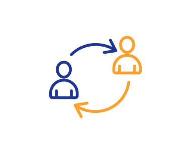 Ekip çalışması satırı simgesi. Kullanıcı iletişim veya insan kaynakları.