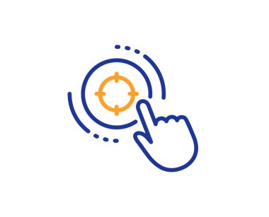 SEO hedef satırı simgesi. Arama motoru optimizasyonu işareti. 