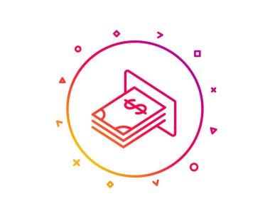 Nakit para satırı simgesi. Para birimi işareti bankacılık.