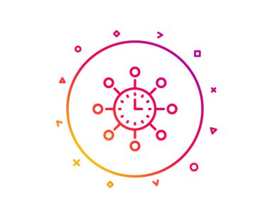 Dünya zaman satırı simgesi. Küresel dikkat işareti.