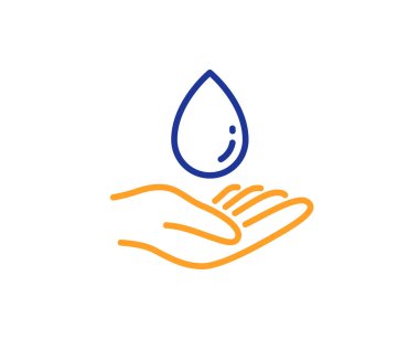 Beyaz arka plan üzerinde izole su bakım satırı simgesi