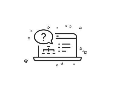 Beyaz arka plan üzerinde izole soru işareti satırı simgesi