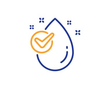 Beyaz arka plan üzerinde izole su damla satırı simgesi