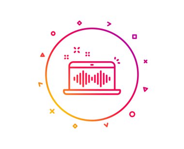 Müzik yapım satırı simgesi. DJ app işareti. Müzik aygıt simgesi. 