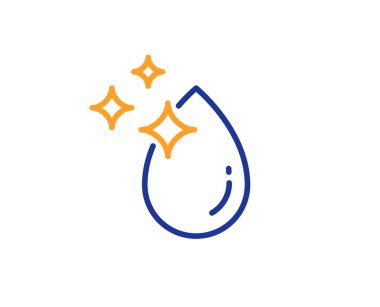 Beyaz arka plan üzerinde izole su damla satırı simgesi