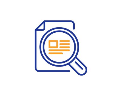 Madde satırı simgesi denetleyin. opyright işareti. Büyüteç simgesi.