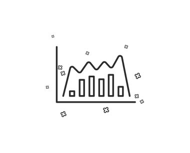 Yatırım grafik satırı simgesi. Ekonomik grafik işareti. 
