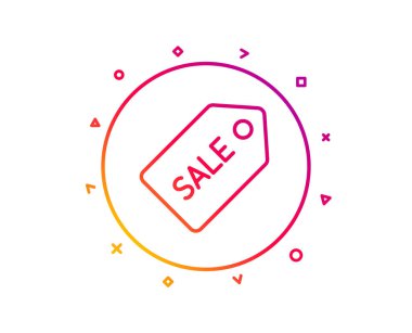 Etiket satırı simgesi alışveriş. Satılık özel fırsat işareti. 