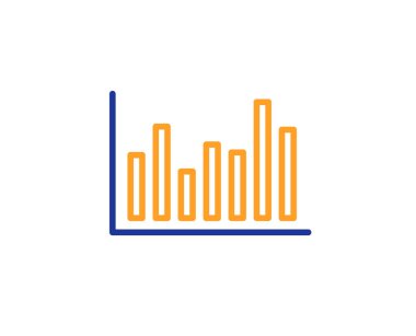 Sütun grafiği satırı simgesi. Mali grafik işareti.