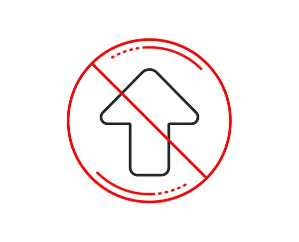Pas Stop Signe Télécharger Icône Ligne Flèche — Image vectorielle