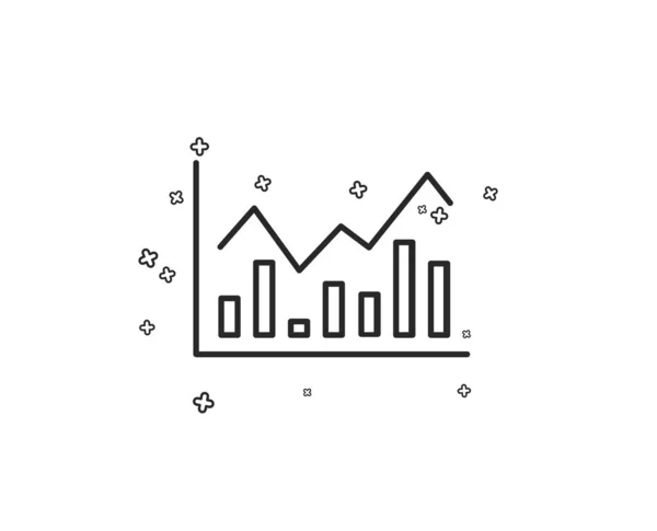 Icono Línea Gráfico Financiero Signo Gráfico Económico — Vector de stock