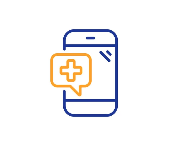 Tıp Telefon Hattı Simgesi Mobil Tıbbi Yardım Işareti — Stok Vektör