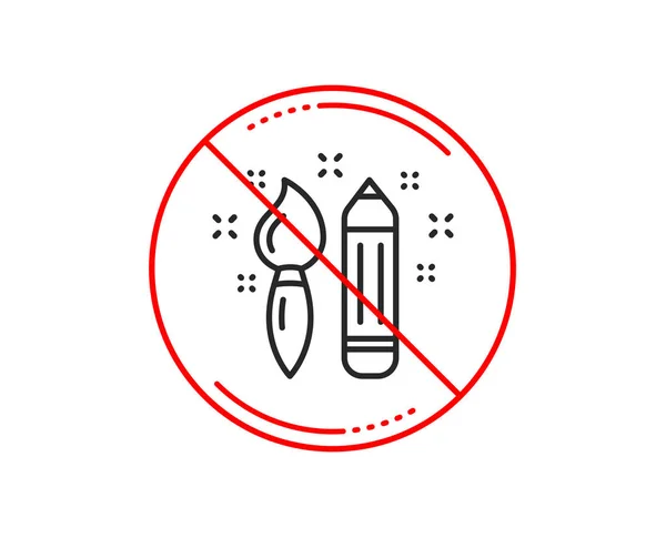 Kein Stoppschild Kreativität Linie Symbol Grafik Zeichen — Stockvektor