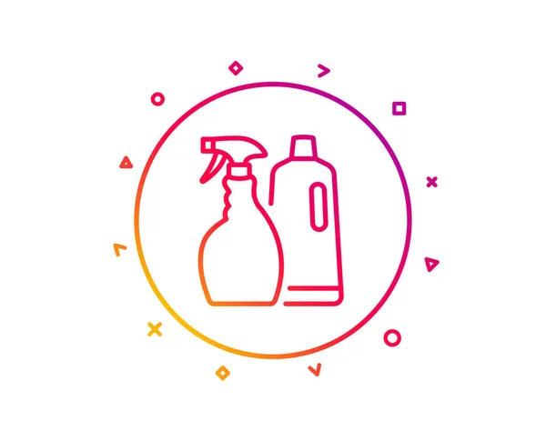 Spray Limpieza Icono Línea Champú — Archivo Imágenes Vectoriales