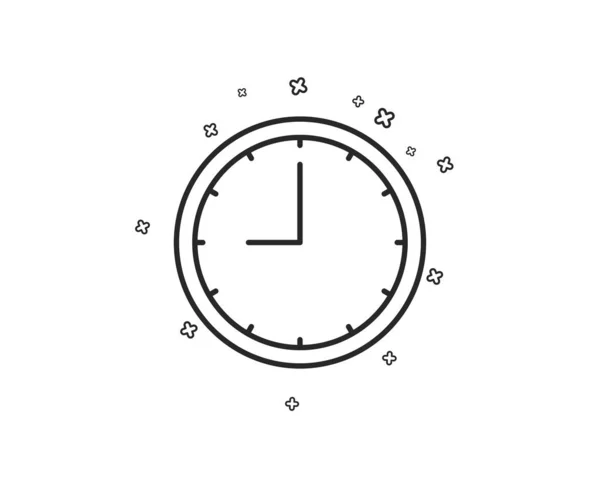 Clock Line Icon Time Sign Office Watch Timer Symbol — Stock Vector