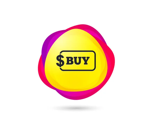 Gradient Shopping Banner Buy Sign Icon Online Buying Dollar Usd — Stock Vector