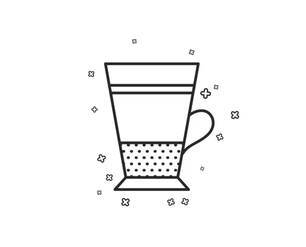 Icono Café Latte Doble Signo Bebida Caliente Símbolo Bebida Formas — Vector de stock