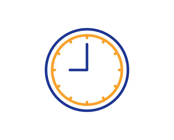 Ícone Linha Relógio Sinal Temporal Relógio Escritório Símbolo Temporizador — Vetor de Stock