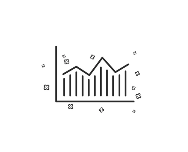 Icono Línea Gráfico Financiero Signo Gráfico Económico — Archivo Imágenes Vectoriales