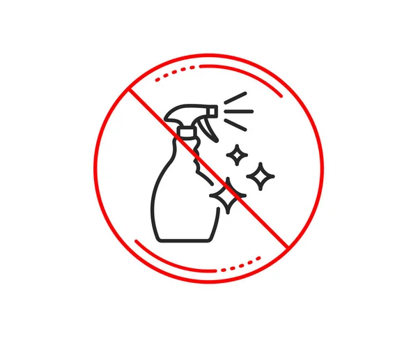 Kein Stoppschild Symbolbild Für Reinigungsspray — Stockvektor