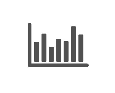 Sütun grafik simgesini. Mali grafik işareti. Menkul Kıymetler Borsası sembolü. İş yatırım. 