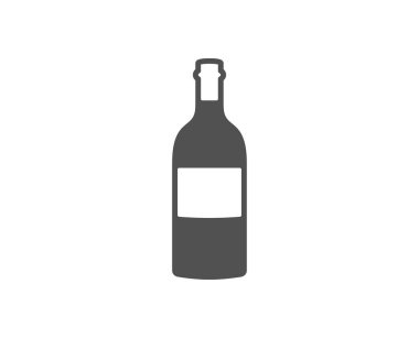 Şarap şişesi simgesi. Merlot veya Cabernet Sauvignon işareti. 
