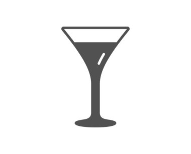 Martini cam kutsal kişilerin resmi. Şarap kadehi işaret. Kalite tasarım öğesi. 