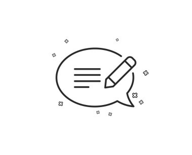 İleti sohbet hattı simgesi. Konuşma balonu işareti. Geri bildirim sembolü. 