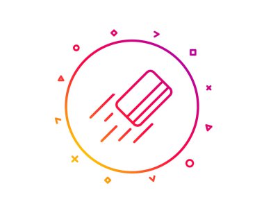 Kredi kartı satırı simgesi. Ödeme işareti. Finans simgesi. 