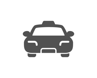 Taksi simgesi. İstemci ulaşım işareti. Yolcu araba sembolü.