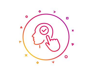 Baş satırı simgesi. Kullanıcı işareti seçin. Onay kutusu sembolü. Degrade desen çizgi düğmesini.