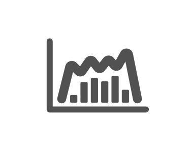 Yatırım grafik simgesini. Ekonomik grafik işareti. Menkul Kıymetler Borsası sembolü. İş finans. 