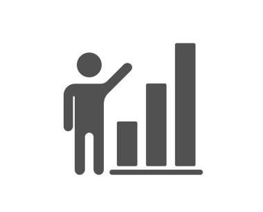 Grafik simgesi. Sütun grafik işareti. Büyüme diyagram simgesi.