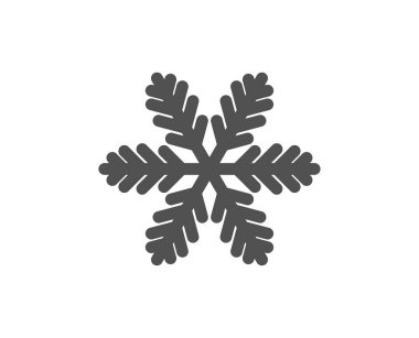 Kar tanesi simgesi. Noel kar işareti. Kış veya soğuk sembolü. 