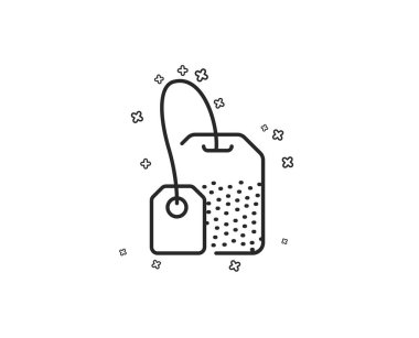 Çay poşeti satırı simgesi. Sıcak bir içecek işareti demlemek. Kahvaltı içecek sembolü. 