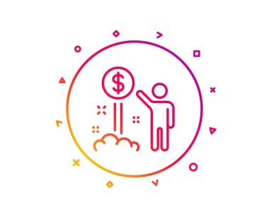 Gelir para satırı simgesi. Zenginlik işareti. Kredi kartı sembolü.