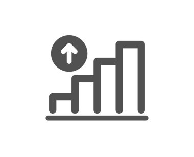 Grafik simgesi. Sütun grafik işareti. Büyüme diyagram simgesi. 