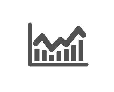 Mali grafik simgesini. Ekonomik grafik işareti. Menkul Kıymetler Borsası sembolü. İş yatırım. 