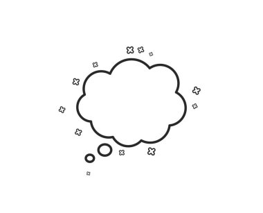 Komik konuşma balonu satırı simgesi. Sohbet işareti. Simge iletişim veya yorum. 