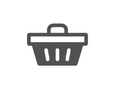 Alışveriş sepeti simgesi. Online satın alma işareti. Süpermarket sepet simgesi.