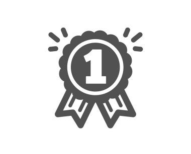 Ödül madalya simgesi. Galibi başarı veya Ödülü sembolü. Zafer ya da hakim işareti. 