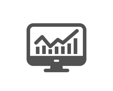 İstatistik simgesi. Veri çözümleme işareti. İş stratejisi. 