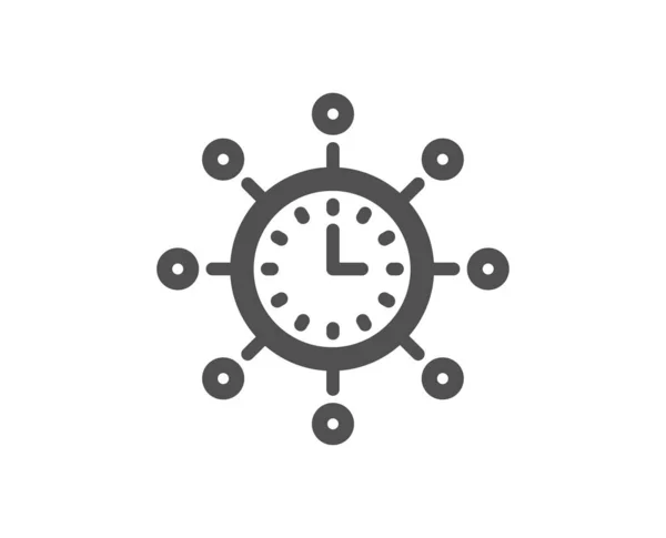 Pictogram Van Tijd Van Wereld Global Horloge Teken Kwaliteit Ontwerpelement — Stockvector