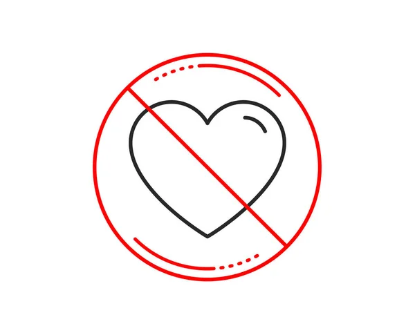 没有或停止标志 爱情标志 情人节符号符号 — 图库矢量图片