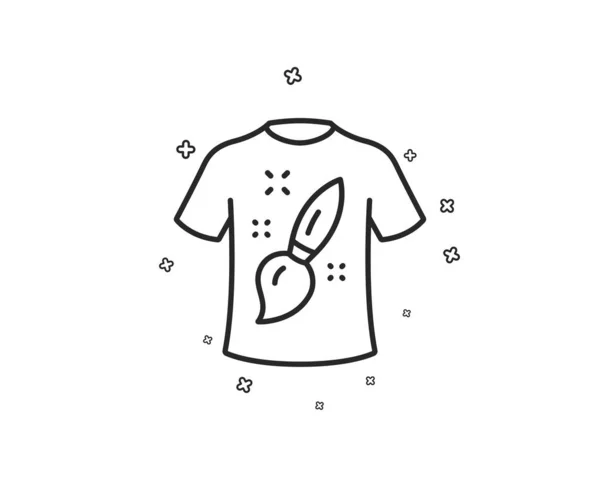 Shirt Εικονίδιο Γραμμή Σχεδίασης Δημιουργική Βούρτσα Σημάδι — Διανυσματικό Αρχείο