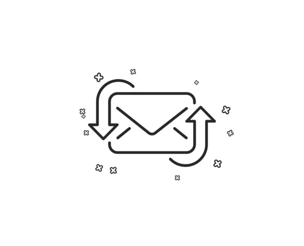 Aktualisieren Sie Das Mailline Symbol Neue Nachrichten Korrespondenzzeichen — Stockvektor