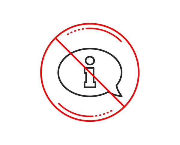 Pas Stop Signe Icône Ligne Information Info Centre Signe — Image vectorielle
