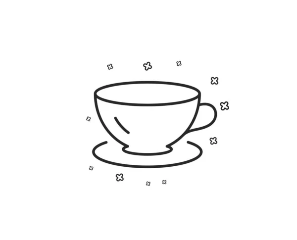 Herbata Ikona Linii Puchar Picie Kawy Znak Symbol Świeżych Napojów — Wektor stockowy